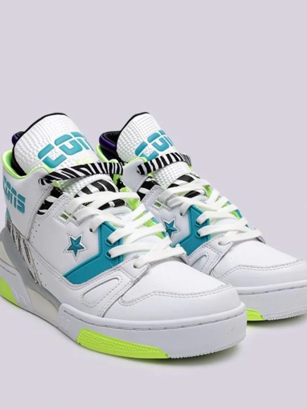 Converse x Just Don ERX-260 Mid Animal White Teal Sneakers Size 6Y- Women’s 7.5
